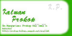 kalman prokop business card